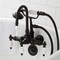 Kingston Brass CA11T5 3-3/8" Tub Wall Mount Clawfoot Tub Faucet with Hand Shower, Oil Rubbed Bronze CA11T5 - alternate 3